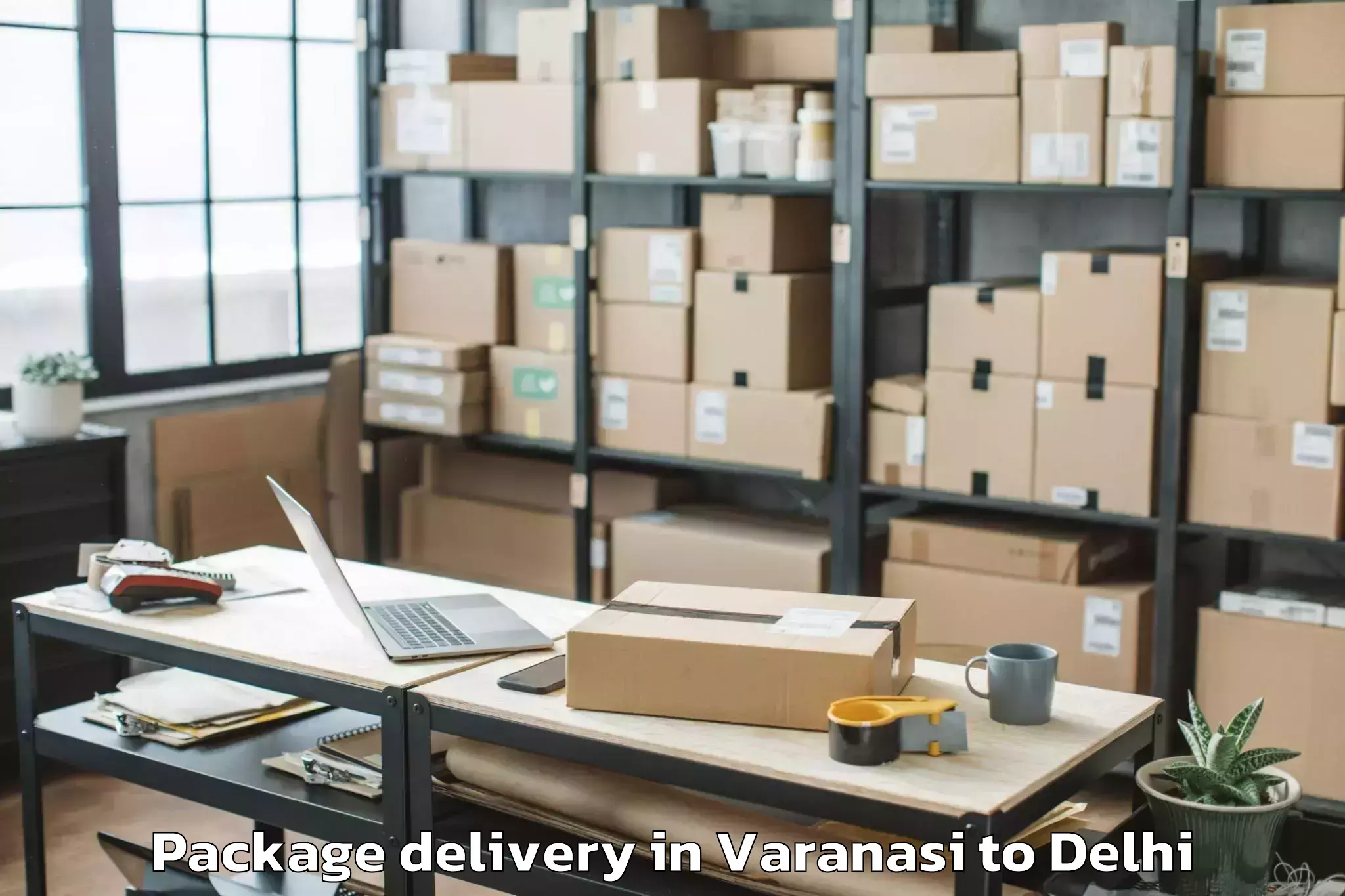 Quality Varanasi to Kalkaji Package Delivery